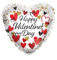 09" Valentine Hearts And Dots Balloon