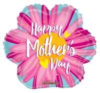04" Happy Mothers Day Pink Flower Balloon