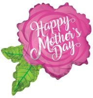 12" Happy Mothers Day Rose Balloon