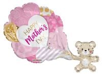 36" Happy Mothers Day Bear with Hearts Balloon