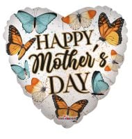 18" Happy Mothers Day Big Butterflies Balloon