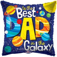 18" To The Best Dad In The Galaxy Balloon