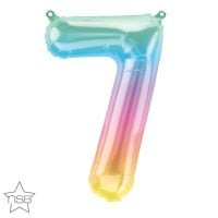 16" Jelli Ombre Number 7 Balloon
