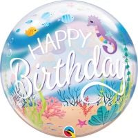 Bubble 22" Seahorse Birthday Party Balloon