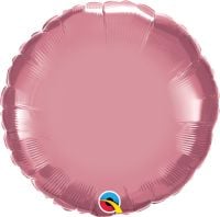 18" Chrome Mauve Round Balloon