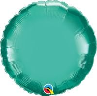 18" Chrome Green Round Balloon