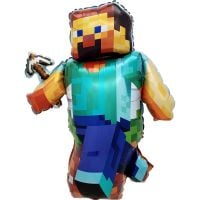 35" Minecraft Miner Steve Balloon
