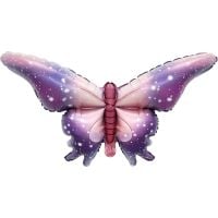 24" Gradient Purple Galaxy Butterfly Balloon