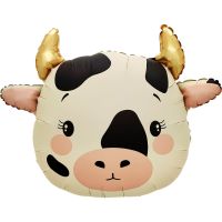 27" Cute Cow Face Balloon
