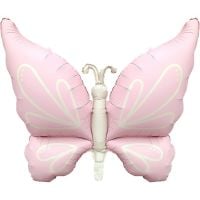 37" Matte Pink Elegant Butterfly Balloon