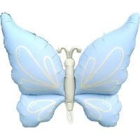 37" Matte Blue Elegant Butterfly Balloon