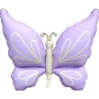 37" Matte Lilac Elegant Butterfly Balloon
