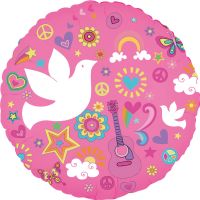 18" Hippy Music Peace and Love Balloon