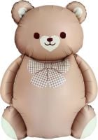 36" Matte Brown Teddy Bear Balloon