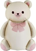 36" Matte Cream Teddy Bear Balloon