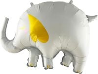 26" Elephant White Balloon