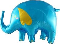 26" Elephant Baby Blue Balloon