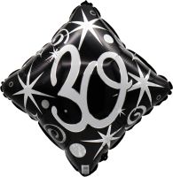 18" 30 Elegant Sparkles and Swirls Balloon Airise