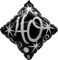 18" 40 Elegant Sparkles and Swirls Balloon Airise