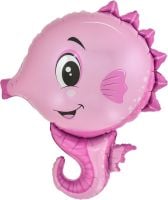 22" Pink Seahorse Balloon