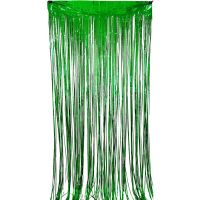 6.5ft x 3.25ft Fringe Curtain - Green