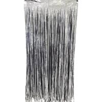6.5ft x 3.25ft Fringe Curtain - Silver
