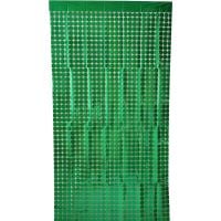6.5ft x 3.25ft Square Curtain - Green
