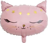 18" Shape Kitty Cat Pink Balloon