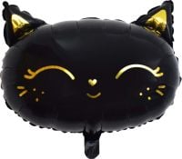 18" Shape Kitty Cat Black Balloon