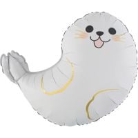 23" White Seal Balloon