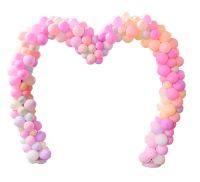 8.5 ft Balloon Heart Arch 10lb base