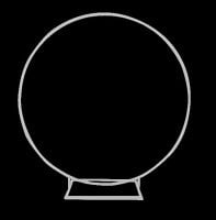 6.5 ft Round Metal Balloon Frame White