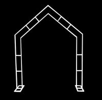 8 ft Metal Diamond Doorway White