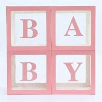 12" Baby Balloon Box Pink (4pcs)