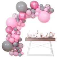 Balloon Garland Arch Kit Grey Pink