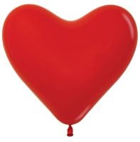06" Fashion Red Heart (50pcs) Sempertex Balloons