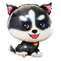 21" Dog Shiba Black Balloon