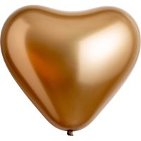 11" Satin Luxe Gold Sateen Heart (50pcs) Everts Balloons