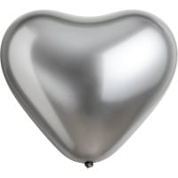 11" Satin Luxe Platinum Heart (50pcs) Everts Balloons