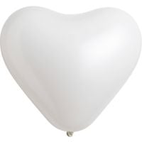 11" Standard Frosty White Heart (50pcs) Everts Balloons
