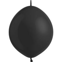 12" Pearl Jet Black Linking (50pcs) Everts Balloons