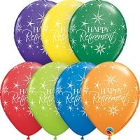 11" Happy Retirement Bursts Assortment (50pcs) Balloons