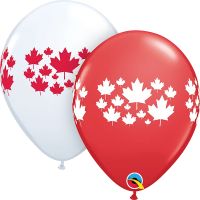 11" Maple Leaf-A-Round Assortment (50pcs) Balloons
