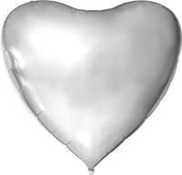 68" Silver Heart Balloon