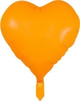 18" Neon Orange Heart (non-packaged) Balloon