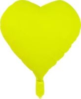 18" Neon Yellow Heart (non-packaged) Balloon