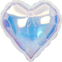 18" Mirror Iridescent Heart Balloon