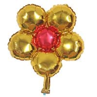 12" Deco Flower Yellow Balloon