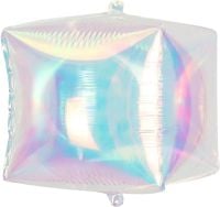 10" Iridescent Clear Cube Balloon (air only)