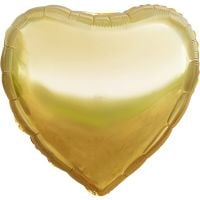18" Metallic Gold Heart Balloon